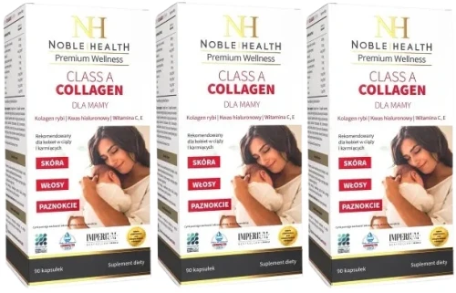 3 x Class A Collagen dla mamy 90 kaps., Noble Health.webp