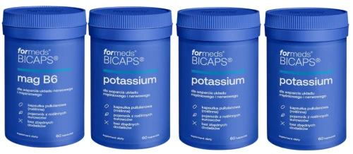 Zestaw BICAPS MAG B6 + 3 x POTASSIUM, ForMeds