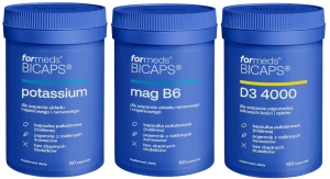 Zestaw BICAPS MAG B6 + POTASSIUM + D3 4000, ForMeds
