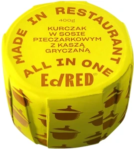 Kurczak w sosie pieczarkowym z kaszą gryczaną, EdRed