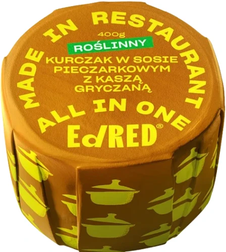 Roślinny kurczak w sosie pieczarkowym z kaszą gryczaną, EdRed.webp