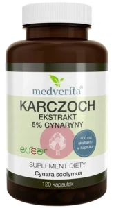 Karczoch ekstrakt 5% z cynaryny 120 kaps, Medverita
