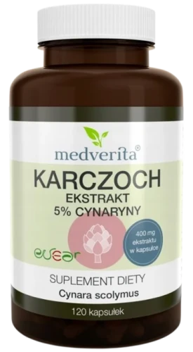 Karczoch ekstrakt 5% z cynaryny 120 kaps, Medverita.webp