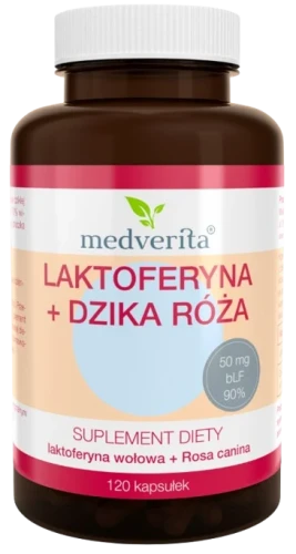 Laktoferyna + Dzika róża 120 kapsułek, Medverita.webp