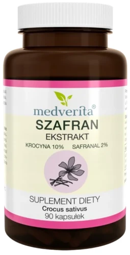 Szafran ekstrakt 90 kapsułek, Medverita.webp
