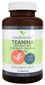 Teanina 200 mg 120 kapsułek, Medverita