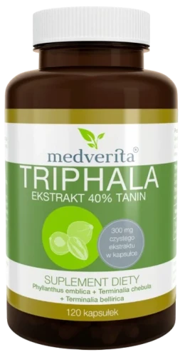 Triphala 300 mg 120 kapsułek, Medverita.webp