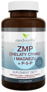 ZMP chelaty Zn i Mg + P-5-P 120 kapsułek, Medverita