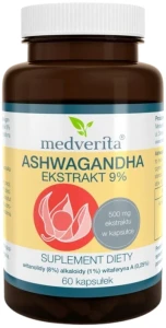 Ashwagandha 9% 60 kapsułek, Medverita