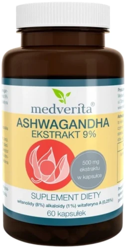 Ashwagandha 9% 60 kapsułek, Medverita.webp