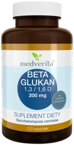 Beta Glukan 200 mg 120 kapsułek, Medverita.webp