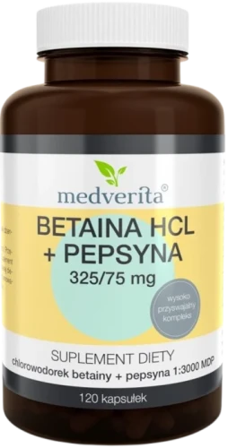 Betaina + Pepsyna 120 kapsułek, Medverita.webp