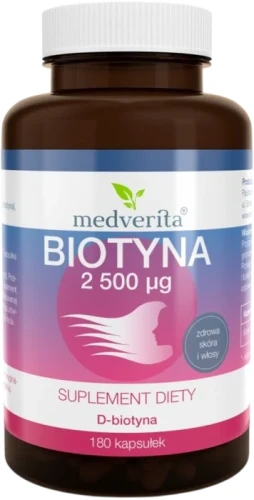 Biotyna 2500 mcg 180 kapsułek, Medverita.webp