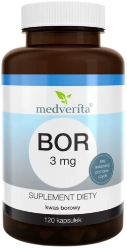 BOR 3 mg Kwas Borowy 120 kapsułek, Medverita.webp