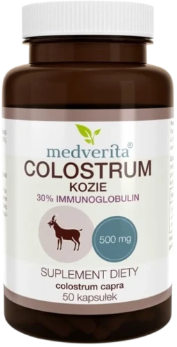Colostrum Kozie 500 mg 50 kapsułek, Medverita.webp