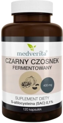 Czarny Czosnek 120 kapsułek, Medverita.webp