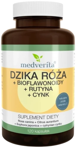 Dzika róża + Rutyna 120 kapsułek, Medverita.webp