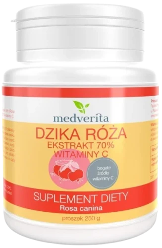 Dzika róża 250 g proszek, Medverita.webp