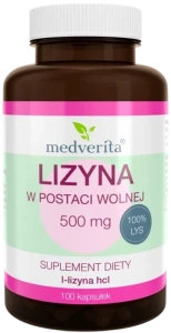 Medverita Lizyna 500 mg 100 kapsułek - Odporność Wchłanianie Wapnia