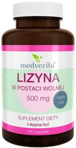 Lizyna 500 mg 100 kapsułek, Medverita.webp