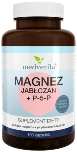 Medverita Magnez Jabłczan + P-5-P 100 kapsułek - Zmęczenie Samopoczucie Układ Nerwowy