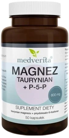 Magnez Taurynian + P5P 50 kapsułek, Medverita.webp