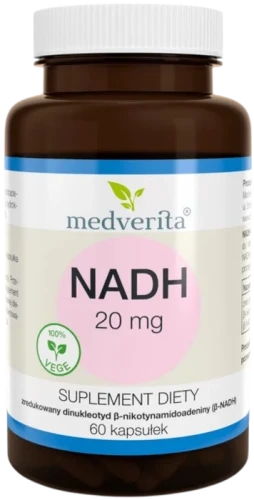 NADH 20mg 60 kapsułek, Medverita.webp
