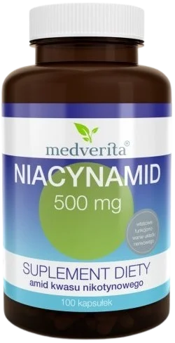 Niacynamid 500 mg 100 kapsułek, Medverita.webp