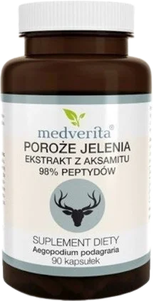 Poroże jelenia 98% 300 mg 90 kapsułek, Medverita.webp