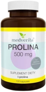 Medverita Prolina 500 mg 100 kapsułek - Skóra Stawy Starzenie Organizmu