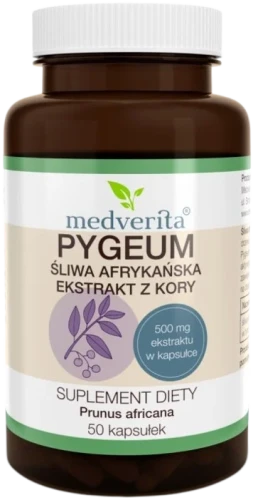 Pygeum śliwa afrykańska ekstrakt 50 kapsułek, Medverita.webp