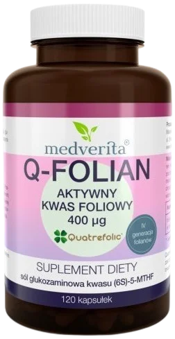 Q-Folian 400 ug 120 kapsułek, Medverita.webp