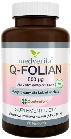 Q-Folian 800 ug 120 kapsułek, Medverita.webp