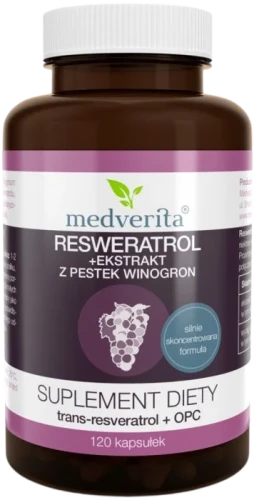 Resweratrol + OPC 120 kapsułek, Medverita.webp