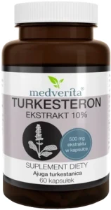 Turkesteron ekstrakt 500 mg 120 kapsułek, Medverita