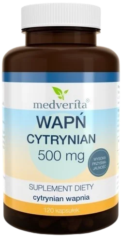 Wapń cytrynian 120 kapsułek, Medverita.webp