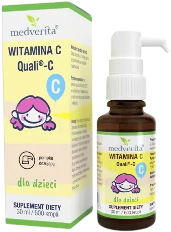 Wit.C w kroplach dla dzieci Quali-C 30ml, Medverita.webp