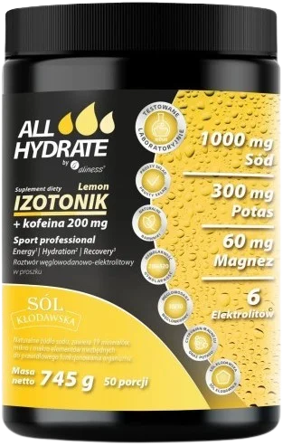 Izotonik Lemon+Kofeina 200mg, 745g, 50 porcji, Aliness.webp