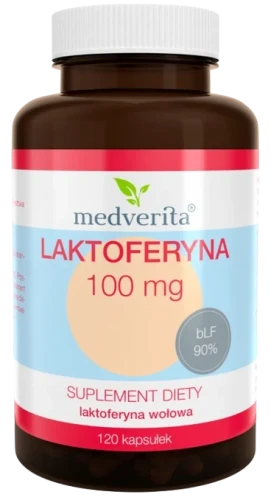 Laktoferyna 100 mg 120 kapsułek, Medverita.webp
