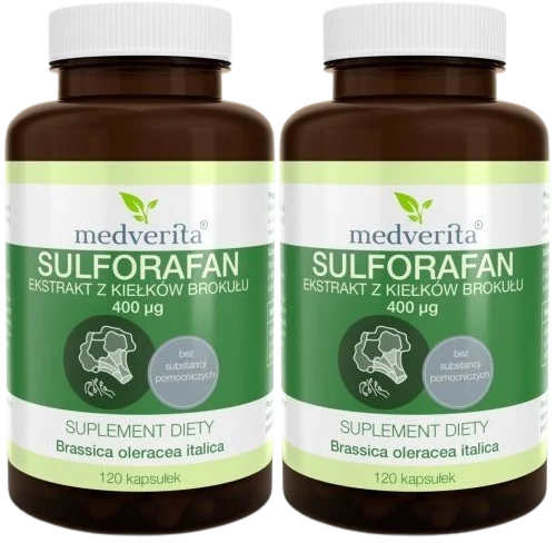 2 x Sulforafan 400 ug 120 kapsułek, Medverita.webp