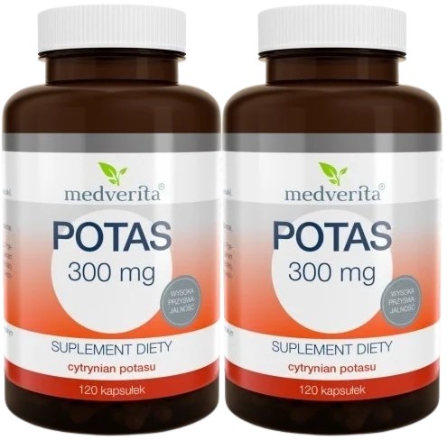 2 x Potas 300 mg 120 kapsułek, Medverita.webp