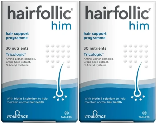 2 x Hairfollic Man 30 Tab, Vitabiotics.webp