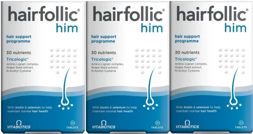 3 x Hairfollic Man 30 Tab, Vitabiotics.webp