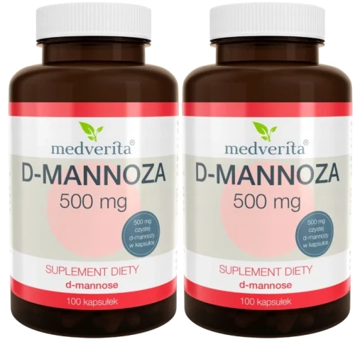 2 x D-mannoza 500 mg 100 kapsułek, Medverita.webp