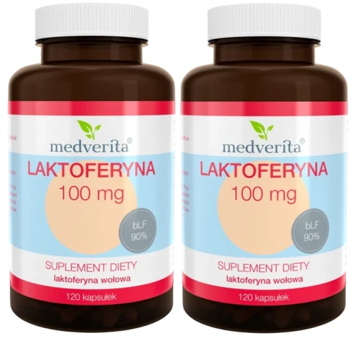 2 x Laktoferyna 100 mg 120 kapsułek, Medverita.webp
