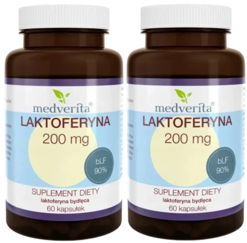 2 x Laktoferyna FORTE 200 mg 60 kapsułek, Medverita.webp