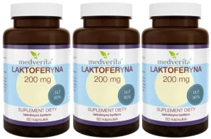 3 x Medverita Laktoferyna FORTE 200 mg 60 kapsułek 