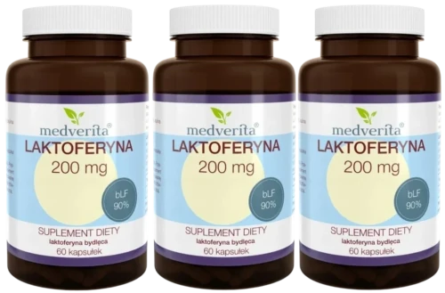 3 x Laktoferyna FORTE 200 mg 60 kapsułek, Medverita.webp