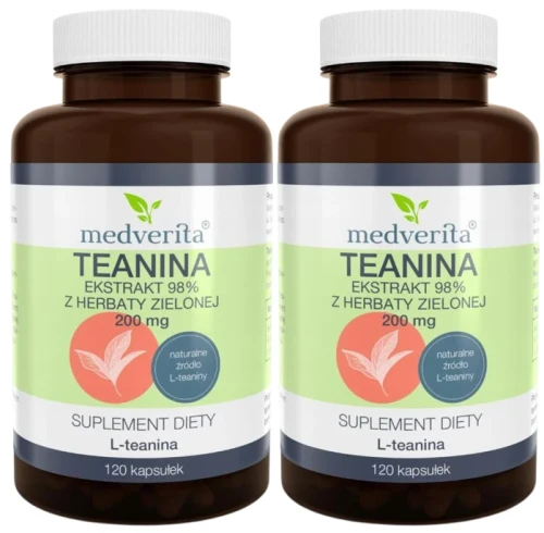 2 x Teanina 200 mg 120 kapsułek, Medverita.webp