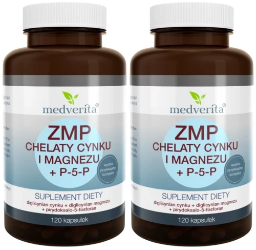 2 x ZMP chelaty Zn i Mg + P-5-P 120 kapsułek, Medverita.webp